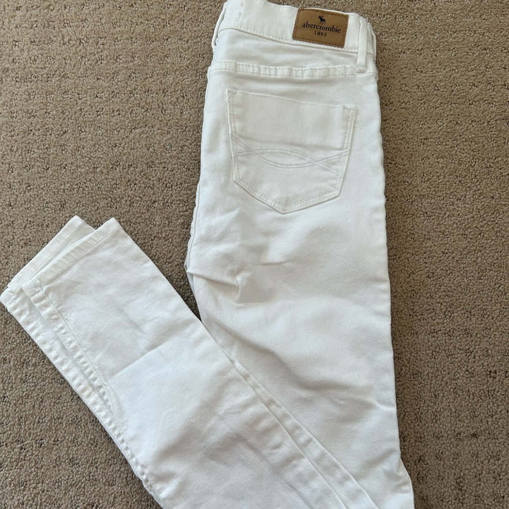 Abercrombie Kids White Jeans Slim Fit